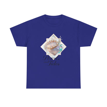 Pearls and Tides – Soft Waves & Pearls T-Shirt for Women
