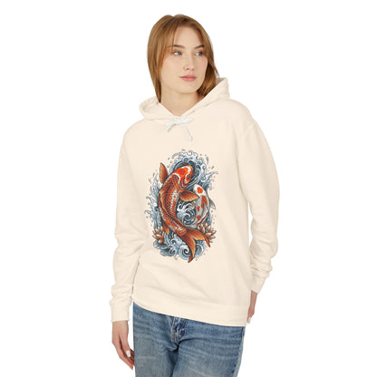 Japanese Koi Fish – Minimal Wave Sweatshirt Unisex