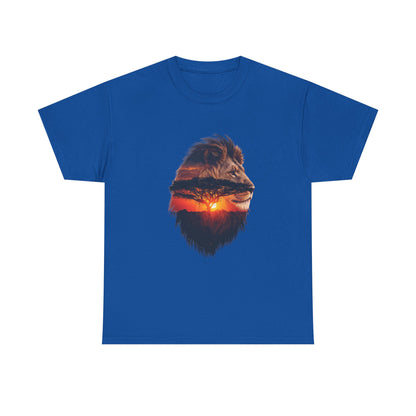 Lion Silhouette – Minimal Graphic Men T-Shirt