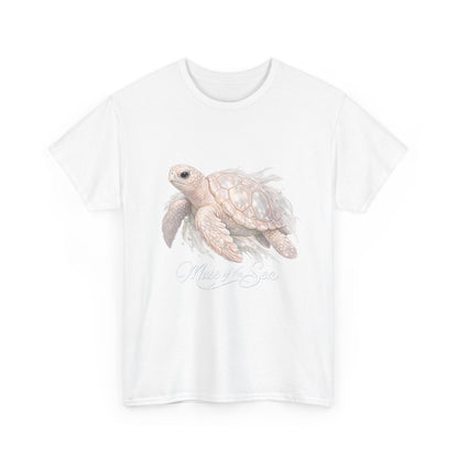 Muse of the Sea | Elegant Turtle Ocean Tee for Women